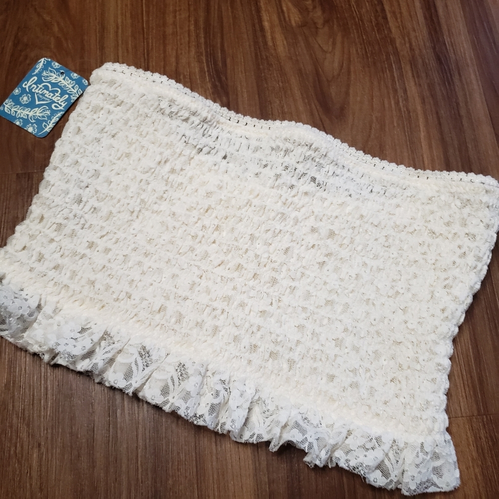 NWT Free People Ivory Lace Bandeau Bralette Top